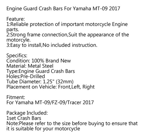 Protector Motor For Yamaha Mt09 Fz09 Xsr900 Tracer 2017-18