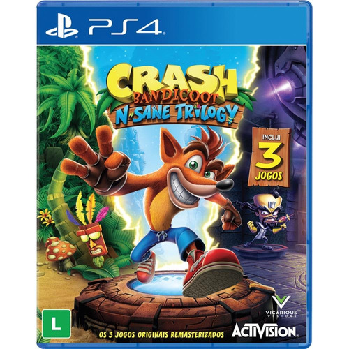 Jogo Crash Bandicoot N'sane Trilogy Ps4, Novo, Lacrado