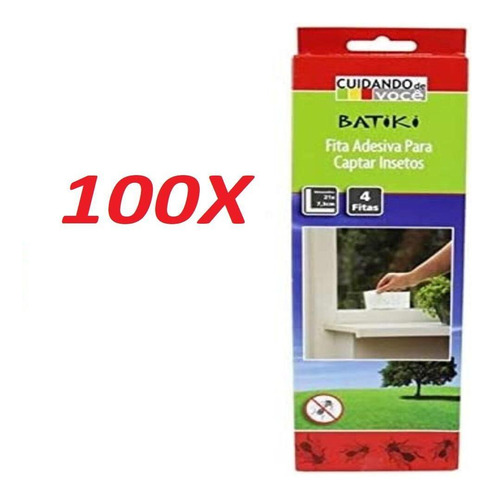 Fita Adesiva 4 Unidades Cola Anti Formiga-mosca Kit 100