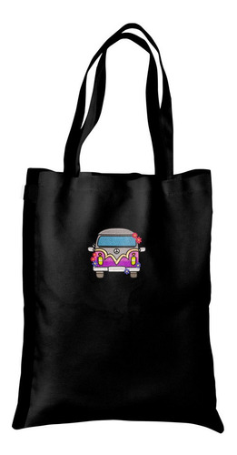 Bolsa Tote Bag Artesanal Gabardina Bordado Camper Van