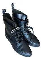 Comprar Dr Martens Geordin Originales Mujer En Punta Negro Hebilla