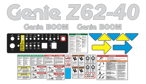 Calcomanias Plataforma Articulada Genie Z62-40