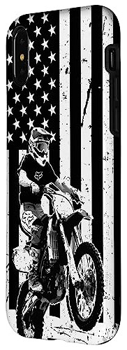 Funda Para iPhone X/xs Motocross American Flag