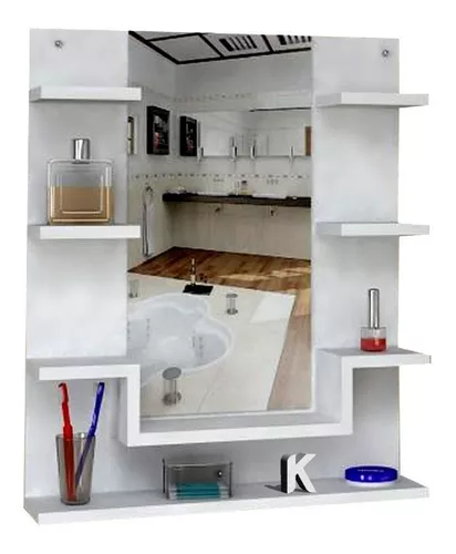 Espejo Repisa Para Baño Con Estantes - Hogar, Muebles | MercadoLibre