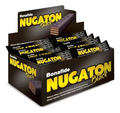 Nugaton Oblea Chocolate Leche/blanco/black Bonafide 27gr X36