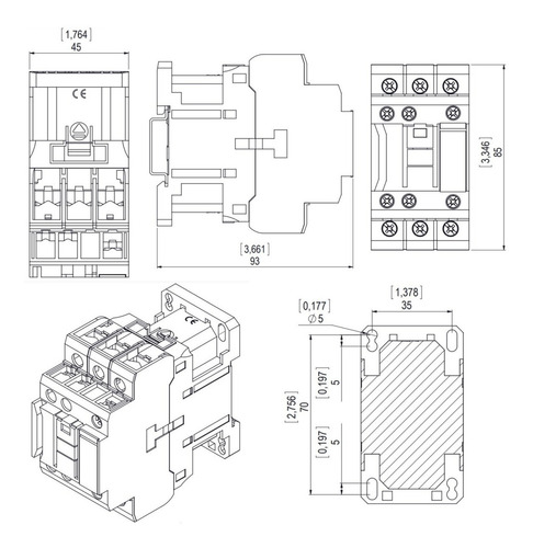 Contator Weg 32a Bipolar 1na 1nf Cwb32-11-20d23