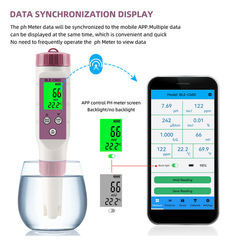 Ph Medidor With Ph Ph/tds/ec/orp/s.g/salinidad/