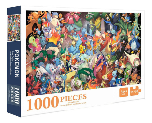 Rompecabezas Pokemon Anime Jugetes Puzzle De 1000 Piezas