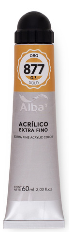 Acrilico Profesional Alba Pomo 60ml Oro 877