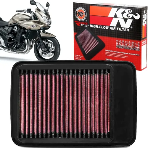 K&N SU-6505 Tausch-Luftfilter Für Suzuki GSF1250S Bandit S 07-11 – Waschbar, Wiederverwendbar, Leistungssteigernd
