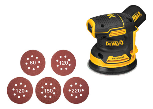 Lijadora Orbital Inalámb. 20v Xr Dewalt Dcw210b + 5 Lijas