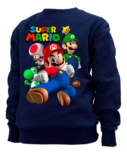 Buzo  Super Mario Bros Luigi Diseños Personalizados 