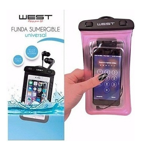 Imagen 2 de 2 de Funda Sumergible Universal Flotante Tactil Pileta Playa