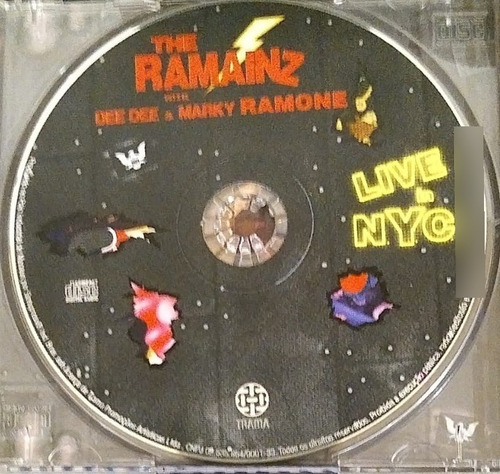 Cd The Ramainz Dee Dee & Marky Ramone Live In Nyc (Usado)
