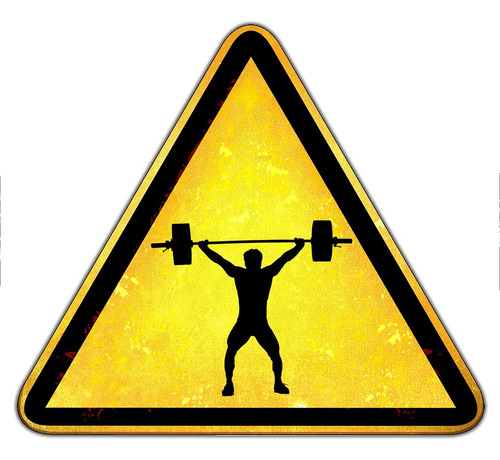 #05 - Cartel 33 X 33 Cm Gym Pesas Gimnasio Fitness No Chapa