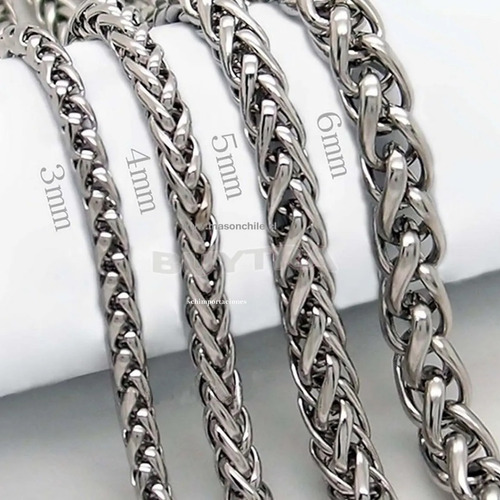 Cadena Acero Modelo Espiga 60cm - Premium Collar, Colgante