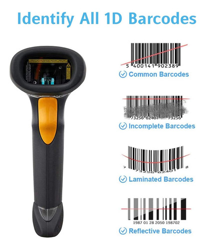 Símbolo Ls2208 Scanner De Código De Barras Com Cabo E Suport