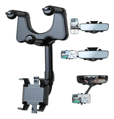 comprar Suporte Universal Veicular Carro Encaixe Retrovisor 360º B-max Bmg-67 Para Celulares Até 6 Polegadas Seguro E Fácil Instalação