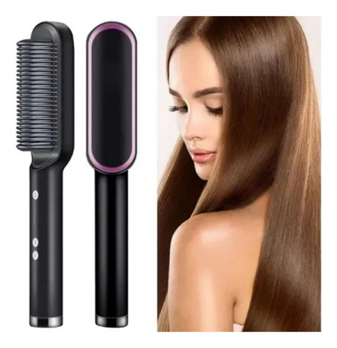 Chapinha Escova Alisadora Cabelo Pente Eletrico Portatil 110v/220v