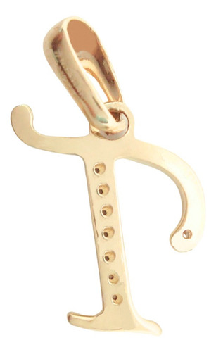 Dije Inicial Letra T Oro 14k Tamaño 2cm + Cadena De Regalo