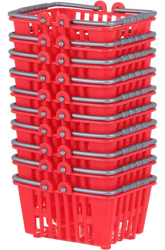Toddmomy 10pcs Canastas De Compras De Casa De Muñecas Mini C