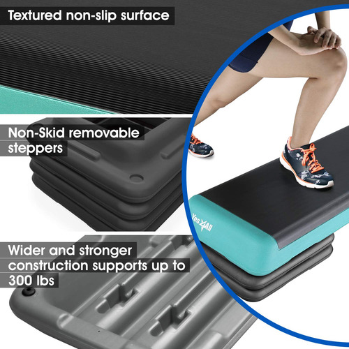Banco Step Para Ejercicio 110cm 136kg De Capacidad Ajustable