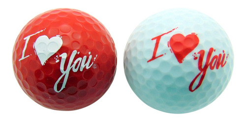 Love You Beso Pelota Golf San Valentin Juego Regalo Para