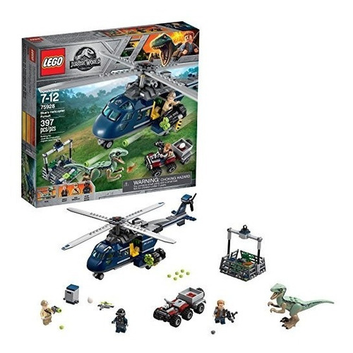 Lego Jurassic World Blues Helicóptero Persecución 75928 Kit 