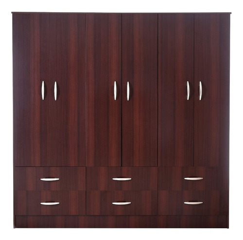 Closet Cic Maipo 6 Puertas 6 Cajones 180 Cm Wengue