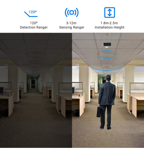 Sensor Iluminación Movimiento Infrarrojo Con Interruptor Pir