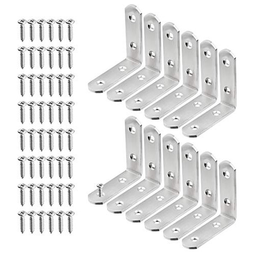  Pack Of12 Heavy Duty Stainless Steel Corner Braces L B...