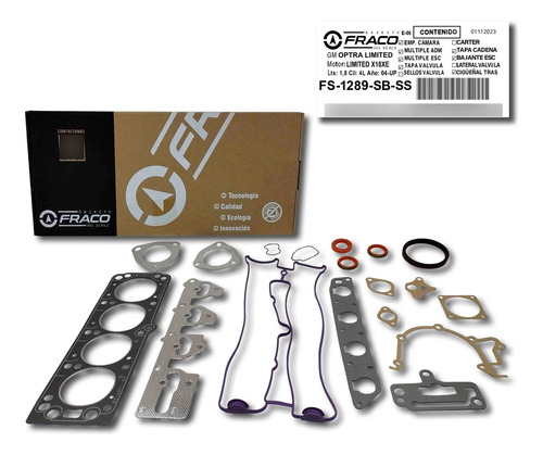 Kits Juego Empacaduras Chevrolet Optra Limited Original