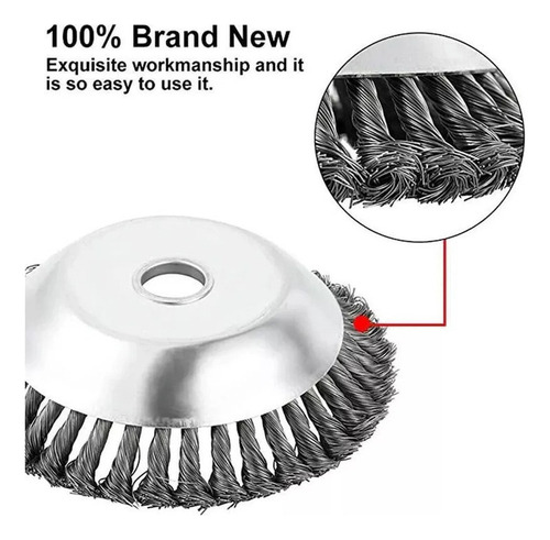 K Cepillo Giratorio Para Cortacésped Wire Wheel