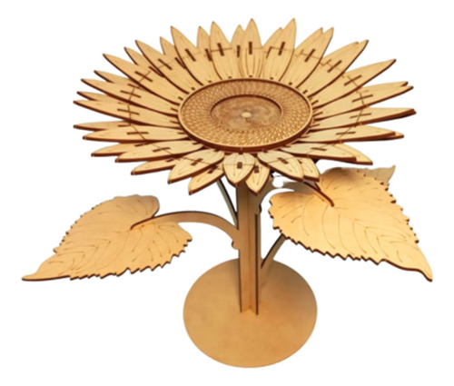 Rompecabezas Puzzle 3d Girasol Para Armar De Madera Wa00122 