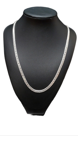 Collar Cadena Grumet Doble Plata Italiana 925, 60cm- 5mm.