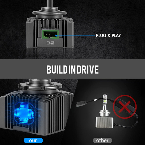 Para Fu Kits De Faros D3s Led De Luz Alta Y Baja 6000k For