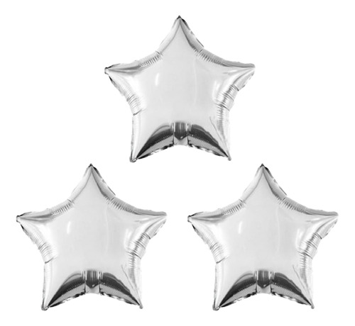 Globos Estrellas Metalizadas Por X3 Kit Combo Cumpleaños
