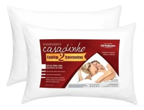 Travesseiro Casadinho Ortobom Antialérgico - 2 Unidades Branco
