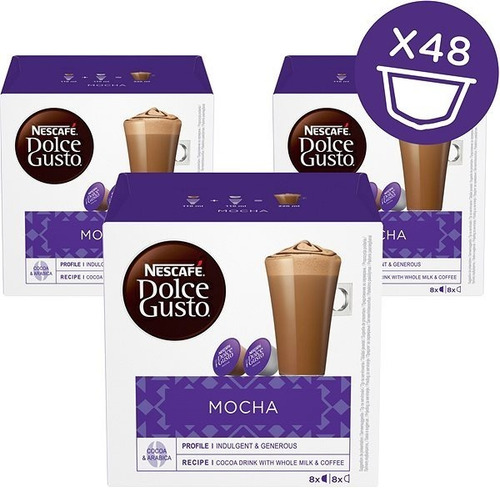 Imagen 1 de 3 de Mocha, Capsulas Dolce Gusto, Cartón De 3 Cajitas.