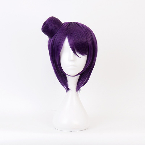 Wig Hair Wig Wigkonan Púrpura Con Un Moño Resistente Al