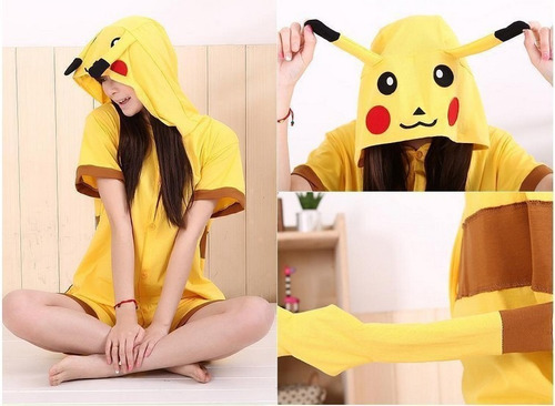 Kigurumi Pikachu Pokemon Pijama Enterito De Verano Xl
