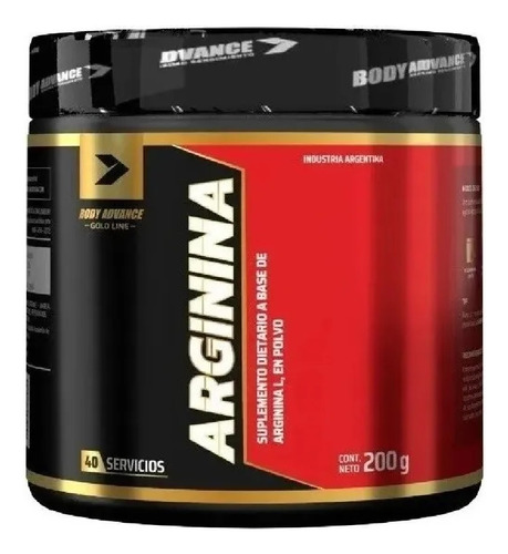 Body Advance L- Arginina X200 Gr Vasodilatador Pre Work Sabor Sin sabor