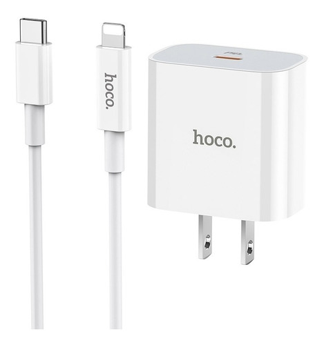 Cargador 20w + Cable Tipo C iPhone 12 13 Mini Pro Max Hoco