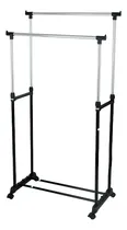 Comprar Arara Roupas Dupla Chão Aço Inox Cabideiro Sapateira Closet