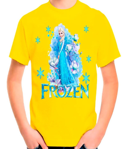 Polera Estampada 100% Algodón Niña Frozen