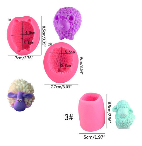 Molde De Silicona 3d Con Forma De Oveja (2 #mold) Para Jabón