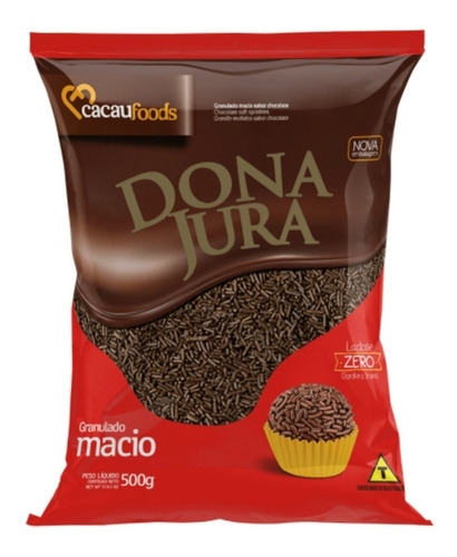 Granulado Chocolate  Macio Zero Lactose Dona Jura 500g