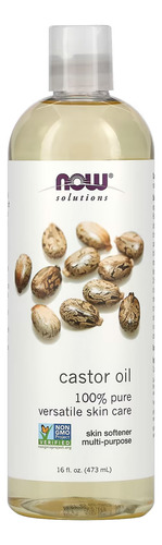 Óleo De Castor 473ml Castor Oil 100% Puro Now Foods