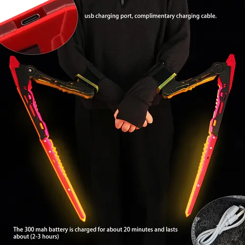Milrch Brazo Cyberpunk Luces Led Recargables Mmg