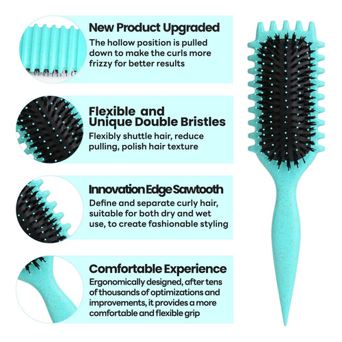 Cepillo Para Cabello Rizado, Bounce Curl Brush, Activador